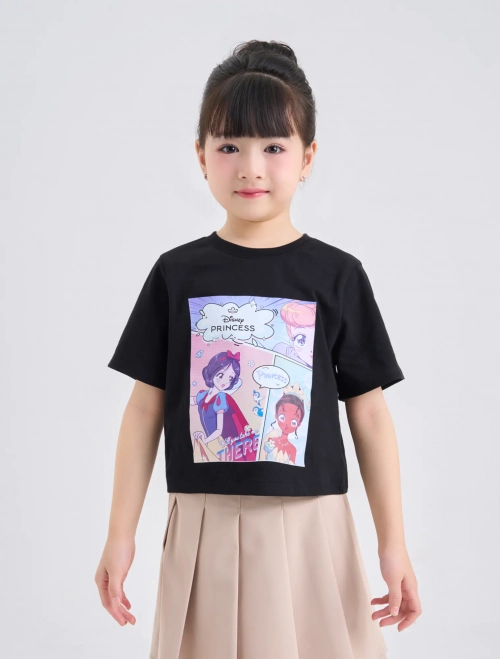 Áo phông bé gái cotton USA có hình in