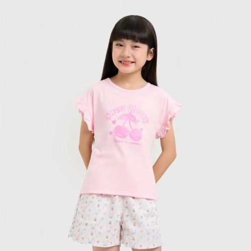 Áo phông bé gái cotton USA có hình in