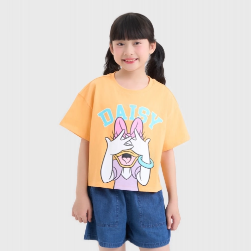 Áo phông bé gái cotton USA in hình Disney