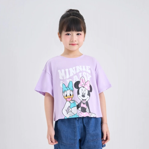 Áo phông bé gái cotton USA in hình Disney