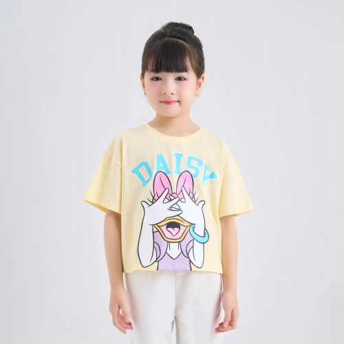 Áo phông bé gái cotton USA in hình Disney