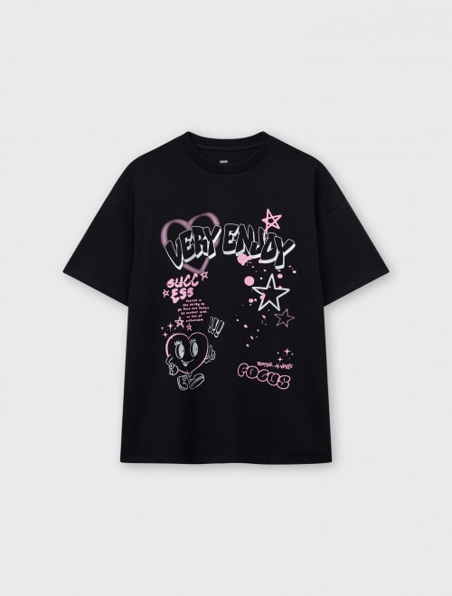 Áo phông bé gái cotton USA có hình in