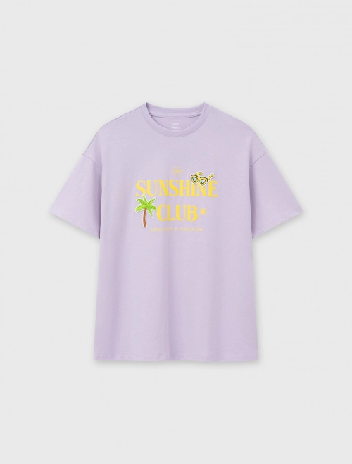 Áo phông bé gái cotton USA có hình in