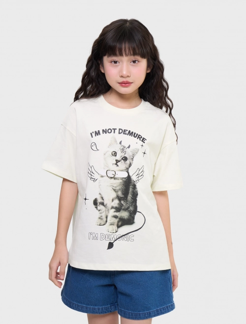 Áo phông bé gái cotton USA có hình in