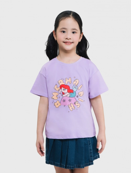 Áo phông bé gái cotton USA hình in công chúa