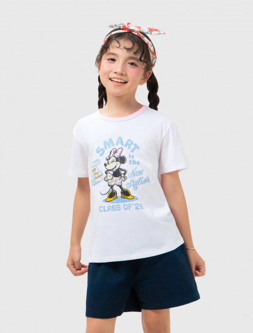 Áo phông bé gái Cotton USA in hình Disney