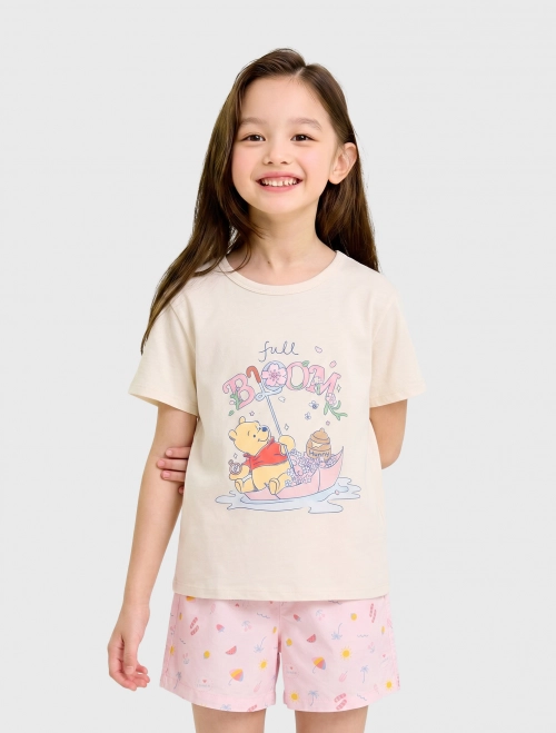 Áo phông bé gái Cotton USA in hình Disney