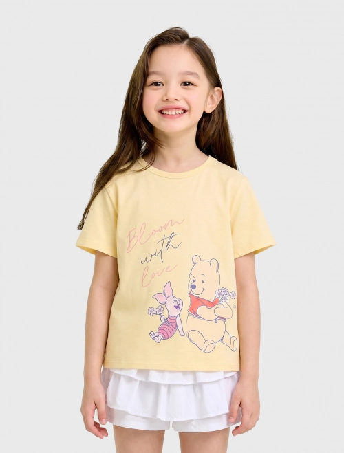 Áo phông bé gái Cotton USA in hình Disney
