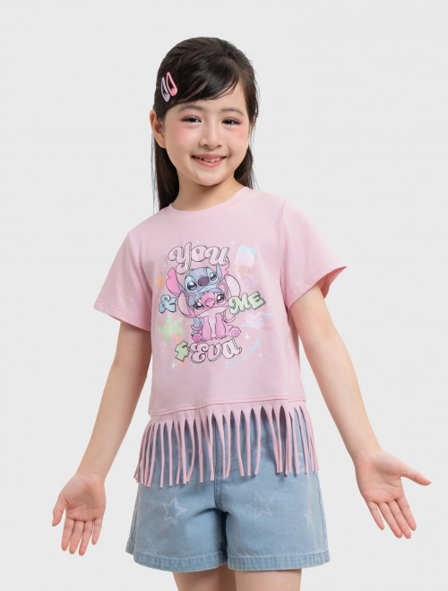 Áo phông bé gái Cotton USA có hình in