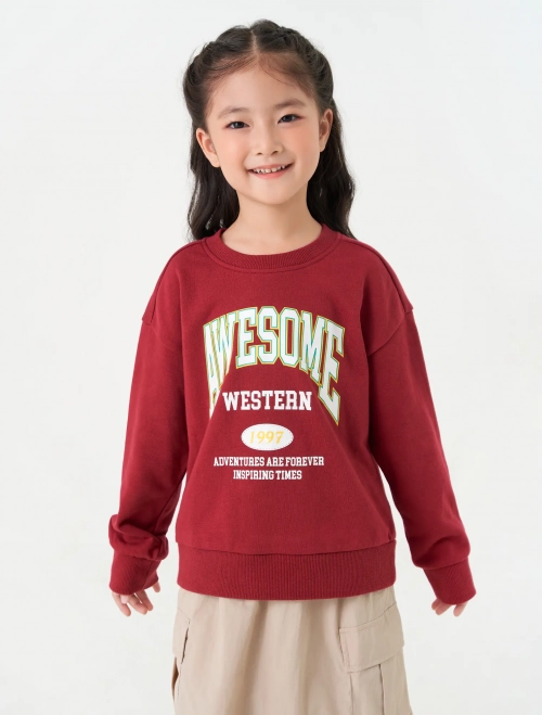 Áo nỉ bé gái có hình in Sport