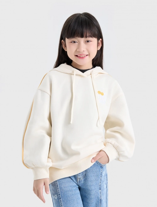 Áo nỉ bé gái có hình thêu