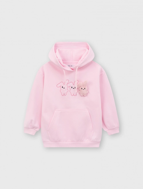 Áo nỉ có mũ bé gái