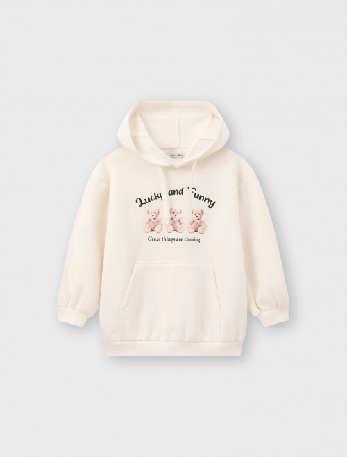 Áo nỉ có mũ bé gái