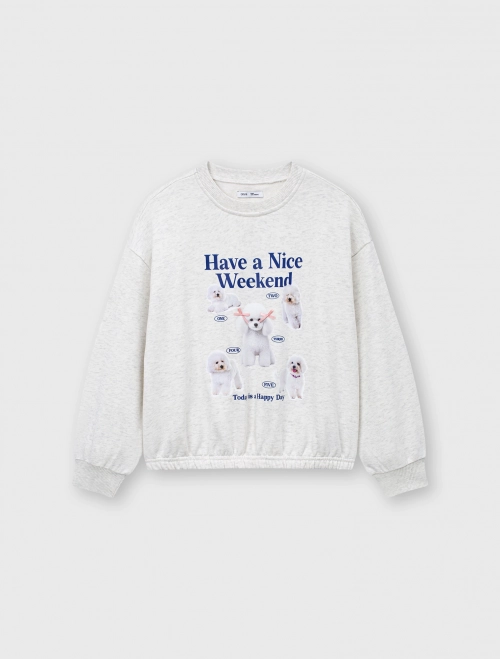 Áo nỉ bé gái có hình in