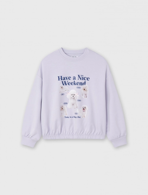 Áo nỉ bé gái có hình in