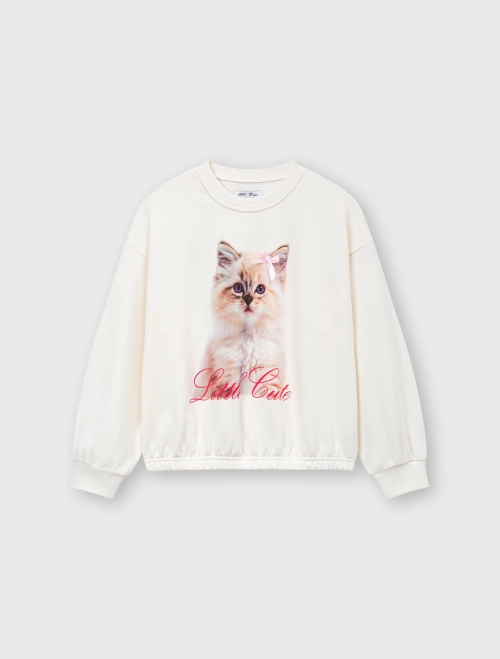 Áo nỉ bé gái có hình in