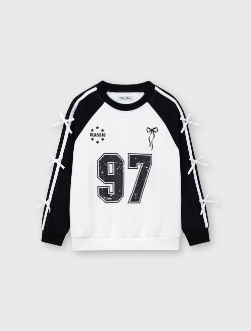 Áo nỉ bé gái có hình in