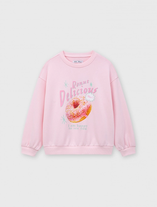 Áo nỉ bé gái có hình in