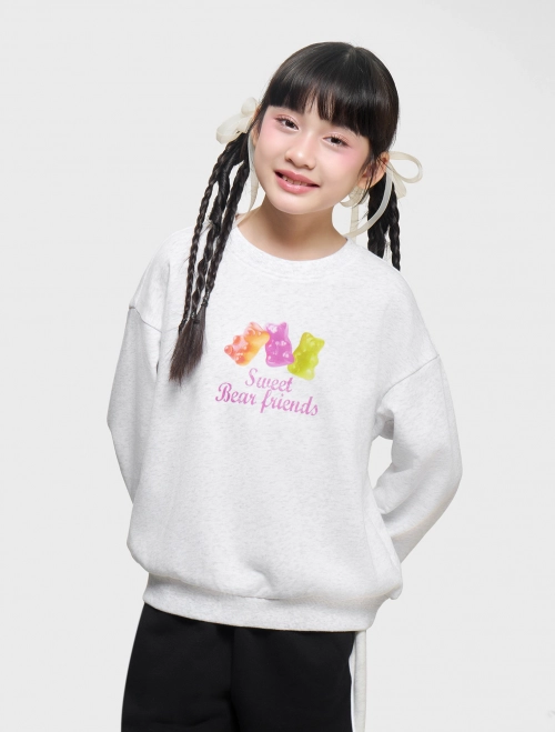 Áo nỉ bé gái có hình in