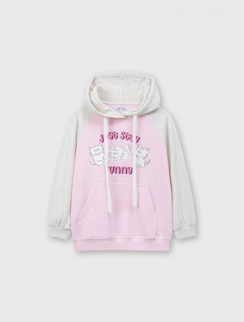 Áo nỉ bé gái có hình in