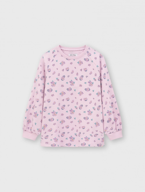 Áo nỉ bé gái hoạ tiết