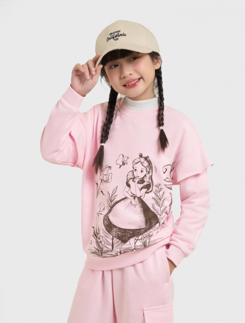 Áo nỉ bé gái in hình Alice