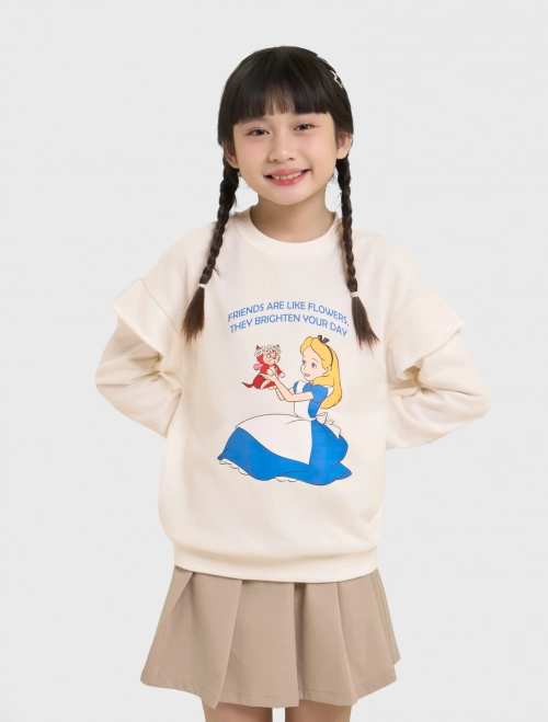 Áo nỉ bé gái in hình Alice