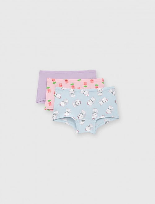 Quần Lót Boyshort Bé Gái | Pack 3 | Oekotex