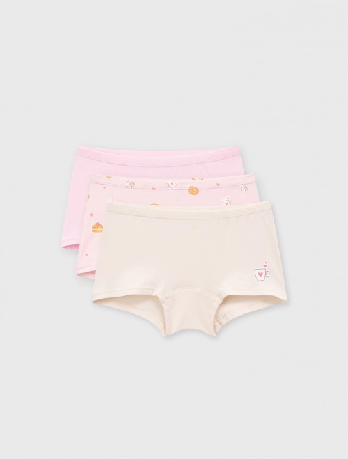 Combo 3 quần lót bé gái dáng boyshort | OEKO-TEX