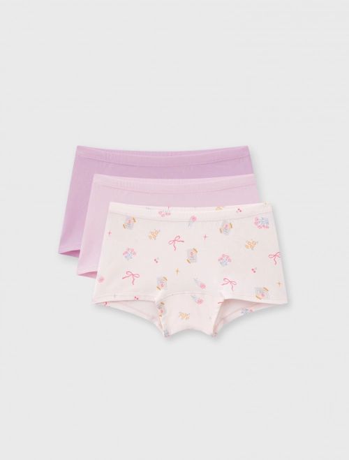 Combo 3 quần lót bé gái dáng boyshort | OEKO-TEX