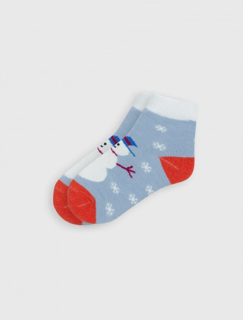 Tất bé trai cổ ngắn in họa tiết