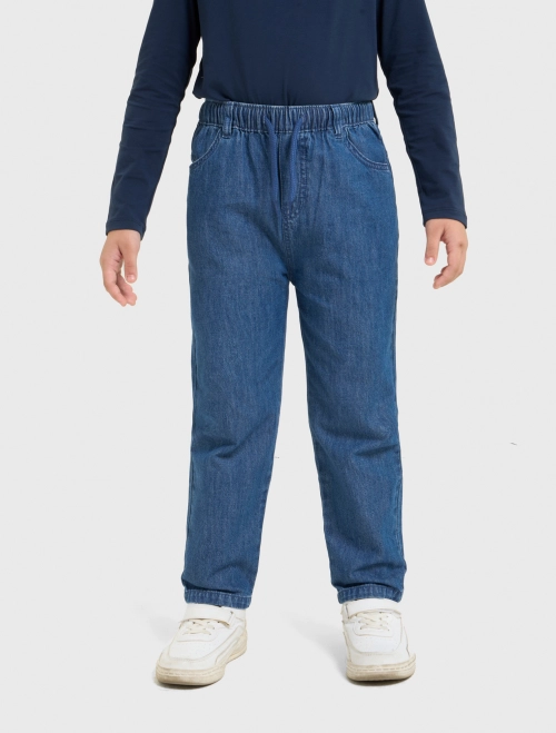 Quần jeans bé trai dáng suông