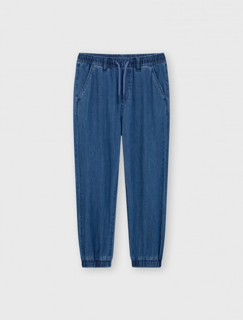 Quần jeans bé trai cotton dáng jogger
