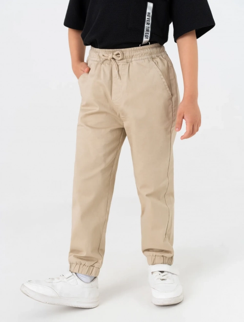 Quần khaki bé trai cạp chun dáng jogger