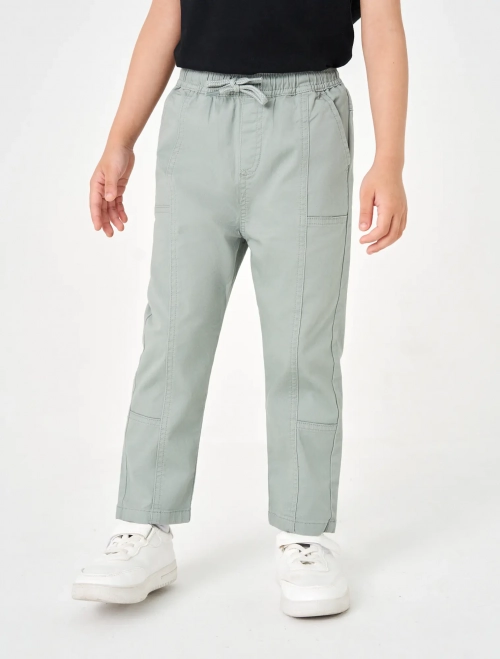 Quần khaki bé trai cạp chun dáng suông