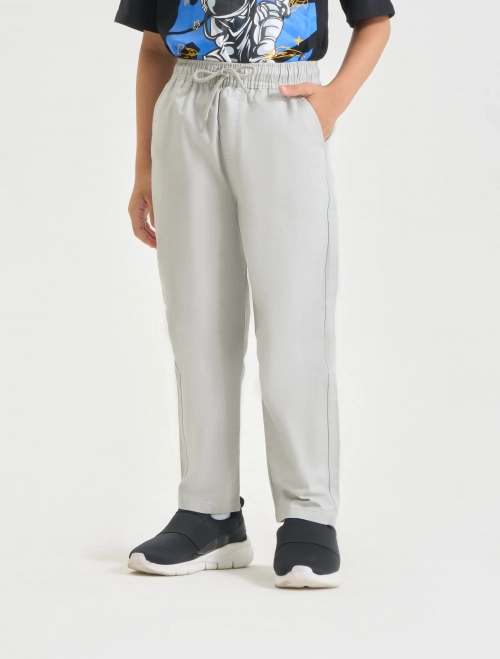 Quần khaki bé trai cotton cạp chun dáng suông