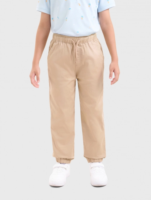 Quần khaki bé trai cạp chun bo gấu