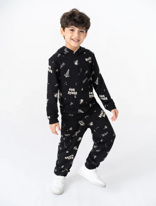 Quần nỉ bé trai in họa tiết có túi