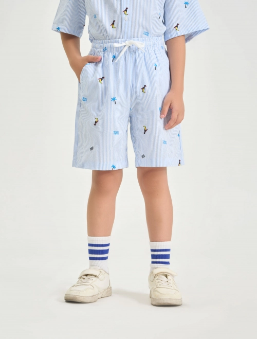 Quần soóc bé trai in hoạ tiết