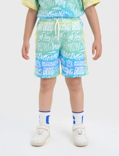 Quần soóc bé trai cạp chun dáng thể thao