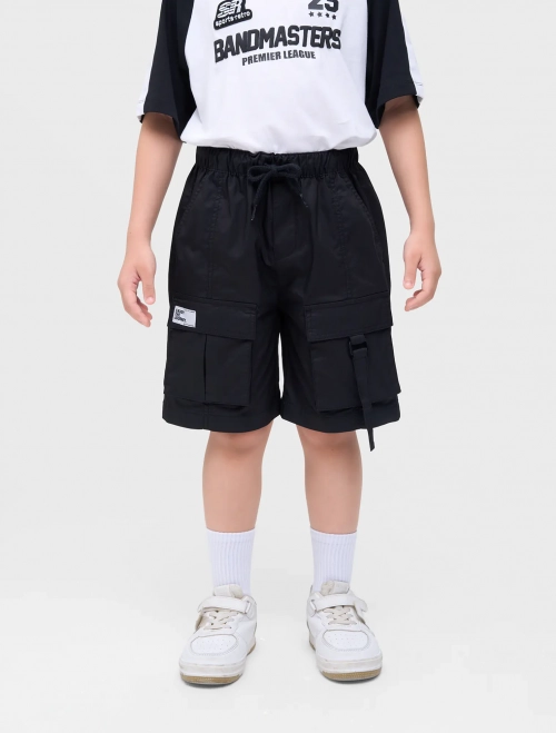 Quần soóc khaki bé trai phom regular có túi ốp