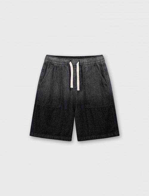 Quần soóc jean bé trai cotton dáng suông