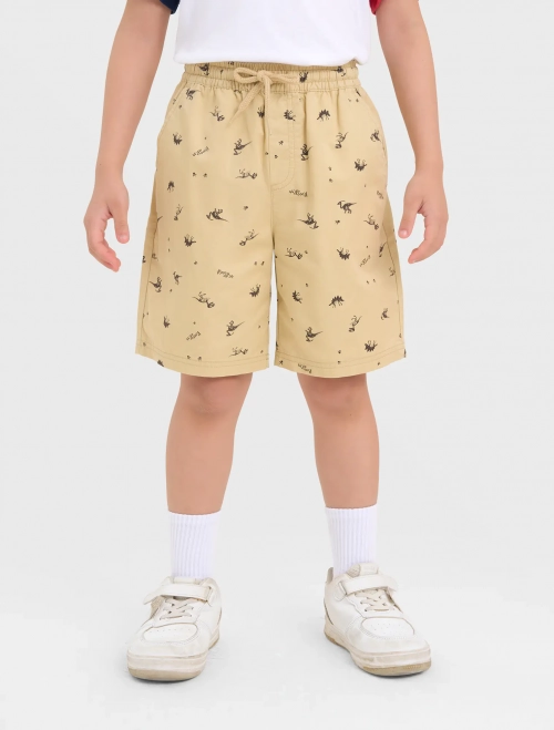 Quần soóc bé trai cotton cạp chun có túi