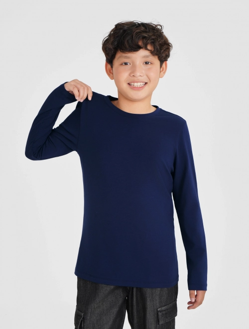 Áo giữ nhiệt bé trai cổ tròn | OEKO-TEX