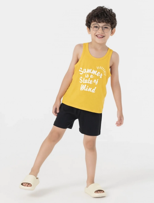 Combo 2 quần mặc nhà bé trai cotton cạp chun