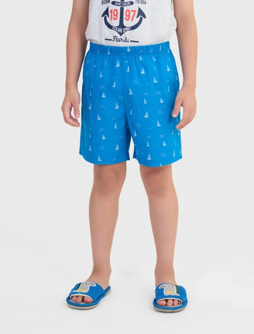 Combo 2 quần mặc nhà bé trai cotton họa tiết