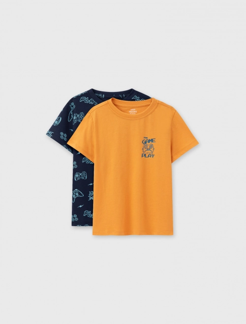 Combo 2 áo mặc nhà bé trai có hình in l Oeko-tex