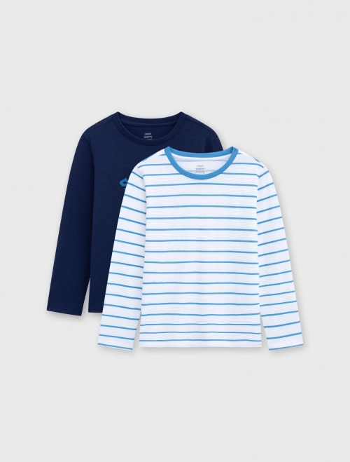 Combo 2 áo mặc nhà bé trai dài tay có hình in | OEKO-TEX