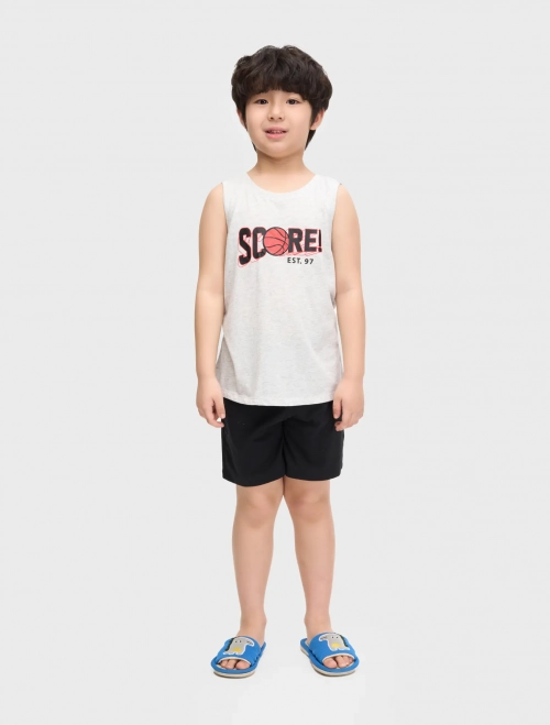 Bộ mặc nhà bé trai có hình in