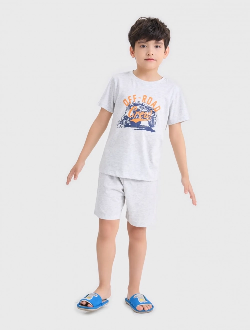 Bộ mặc nhà bé trai có hình in